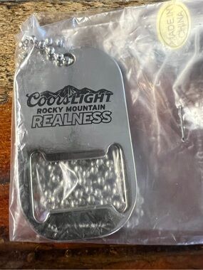 Coors Light "Rocky Mountain Realness" Metal bottle opener